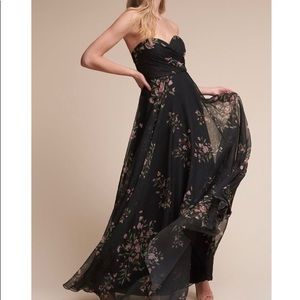 Jenny Yoo Adeline Strapless Floral Gown